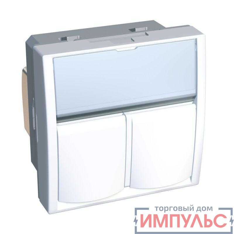 Розетка компьютерная СП S-one Altira RJ45 + RJ45 CAT.5E экранир. R9003 SchE ALB44355N