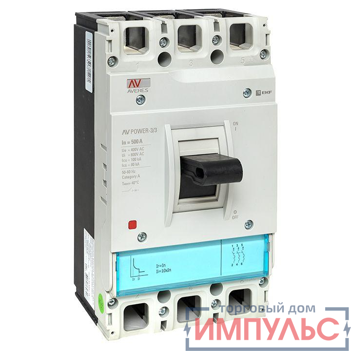 Выключатель автоматический 500А 100кА AV POWER-3/3 TR AVERES EKF mccb-33-500H-TR-av