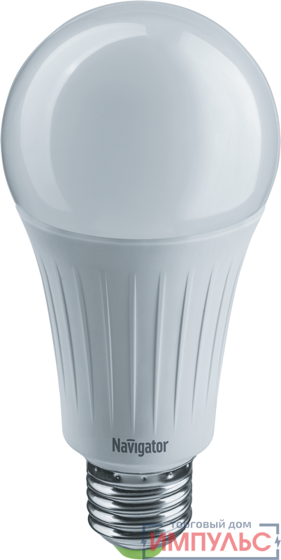Лампа светодиодная 61 387 NLL-A70-20-230-6.5K-E27 20Вт грушевидная матовая 6500К холод. бел. E27 1600лм 176-264В Navigator 61387