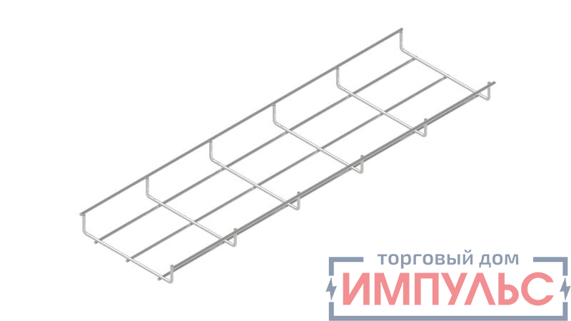 Лоток проволочный 500х30 L3000 сталь 4мм PL30-500-3000 оцинк. КМ LO26652