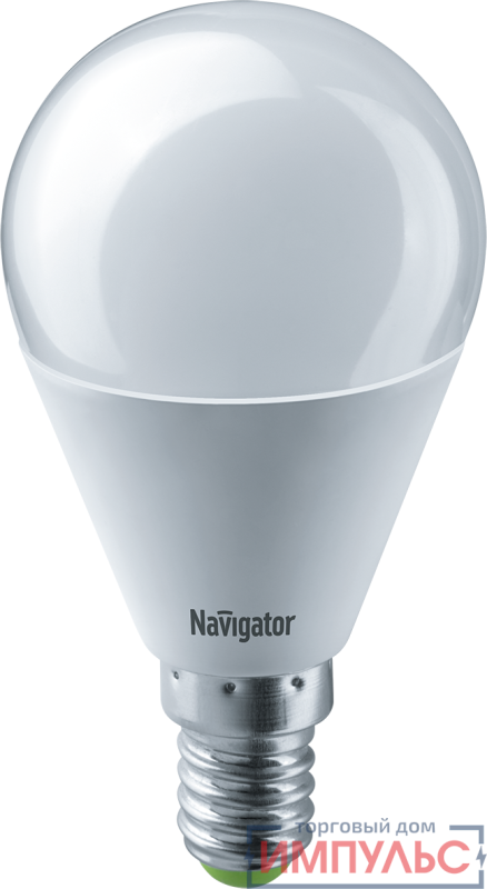 Лампа светодиодная 61 335 NLL-G45-8.5-230-6.5K-E14 8.5Вт шар матовая 6500К холод. бел. E14 730лм 176-264В Navigator 61335