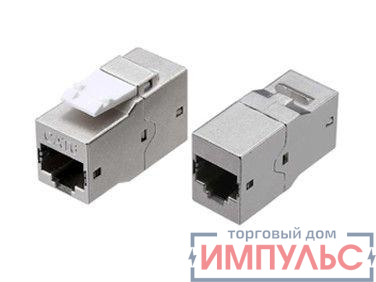 Адаптер проходной (coupler) Keystone Jack RJ45 (8P8C) кат.6 4 пары экранир. CA2-KJ-C6-SH-BK черн. Hyperline 444916