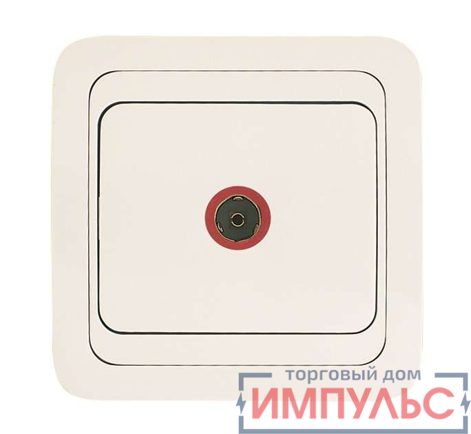 Розетка телевизионная TV 1-м СП Mimoza 16А IP20 бел./бел. Makel 12007
