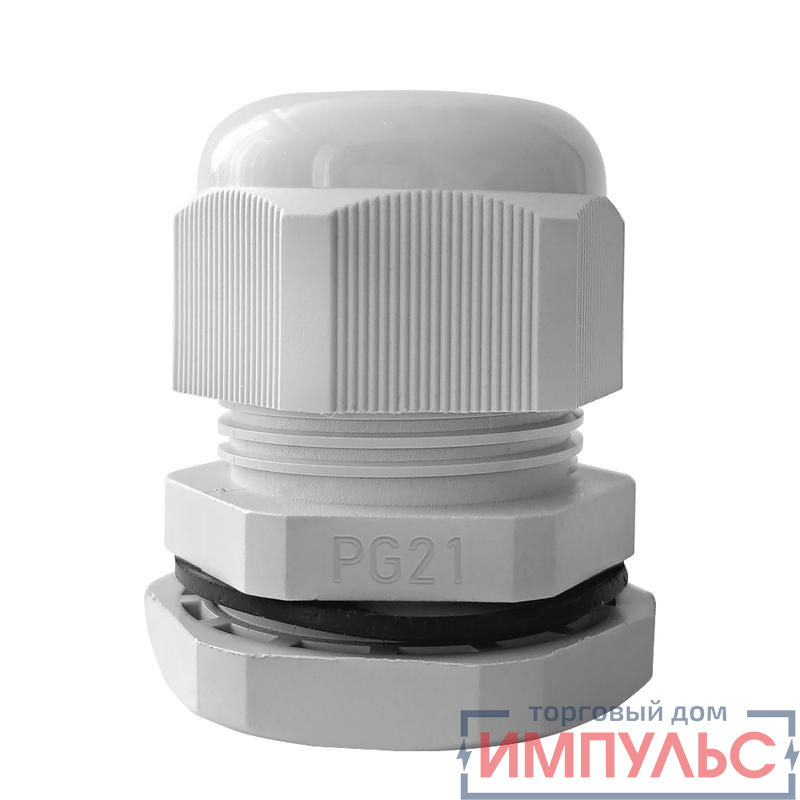 Ввод кабельный (сальник) PG-21 IP68 сер. TOKOV ELECTRIC TKE-PG-21-G