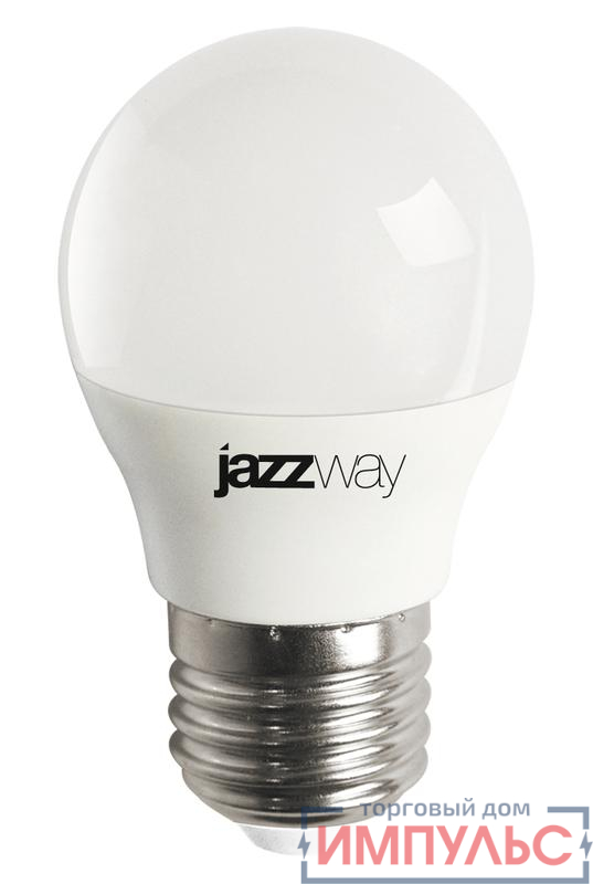 Лампа светодиодная PLED-LX 8Вт G45 шар 3000К тепл. бел. E27 JazzWay 5028654
