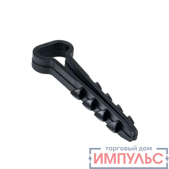 Дюбель-хомут d5х10мм для плоского кабеля черный (уп.100шт) PROxima EKF plc-cd1-5x10b