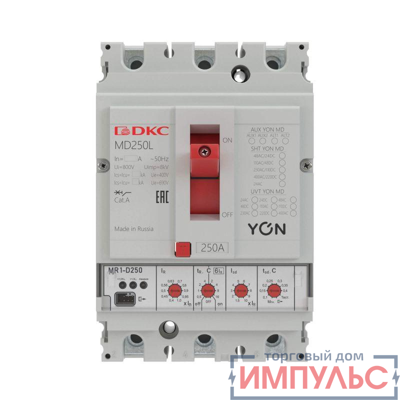 Выключатель автоматический 3п 100А 40кА Ir 0.4…1xIn Isd 1.5…10xIn YON MD100N-MR1