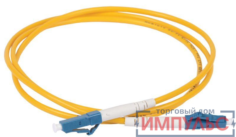 Патч-корд оптический коммутационный соединительный для одномодового кабеля (SM); 9/125 (OS2); LC/UPC-LC/UPC; одинарного исполнения (Simplex); LSZH (дл.2м) ITK FPC09-LCU-LCU-C1L-2M