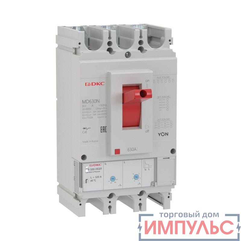 Выключатель автоматический в литом корпусе YON MD630F-TM400 DKC MD630F-TM400