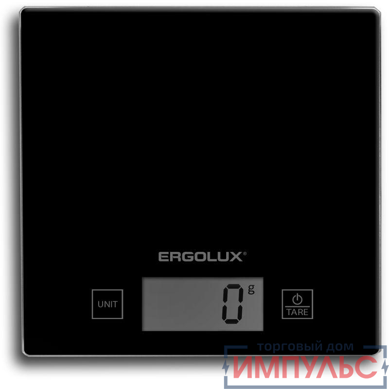 Весы кухонные ELX-SK01-С02 до 5кг 150х150мм черн. Ergolux 13598