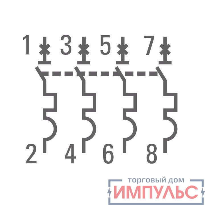 Выключатель автоматический модульный 4п C 0.5А 4.5кА ВА 47-63 PROxima EKF mcb4763-4-0.5C-pro 1