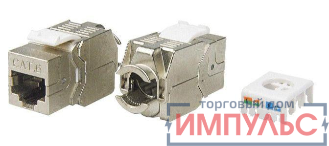 Вставка Keystone Jack RJ45 (8P8C) кат.6 экранир. 180град. Toolless KJ8-8P8C-C6-180-TLS-SH-F-WH бел. Hyperline 426188