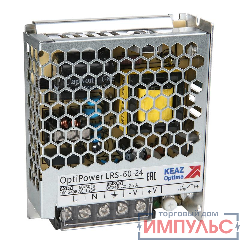 Блок питания панельный OptiPower LRS 75-12 6A КЭАЗ 328876