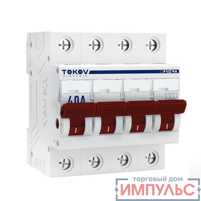 Выключатель нагрузки модульный 4П 40А TOKOV Electric TKE-PZ60-MDSI-4-40