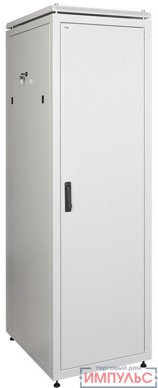 Шкаф сетевой 19дюйм LINEA N 38U 600х600мм металлическая передняя дверь сер. ITK LN35-38U66-M