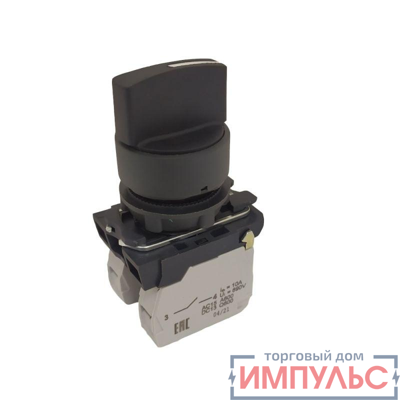 Переключатель КПЕ2122Р 2но+2нз ручка фикс 3поз IP40 черн. КЭАЗ 311138