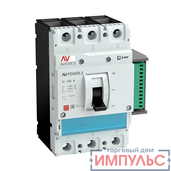 Выключатель автоматический 1250А 70кА AV POWER-5/3 ETU6.0 AVERES EKF mccb-53-1250M-6.0-av