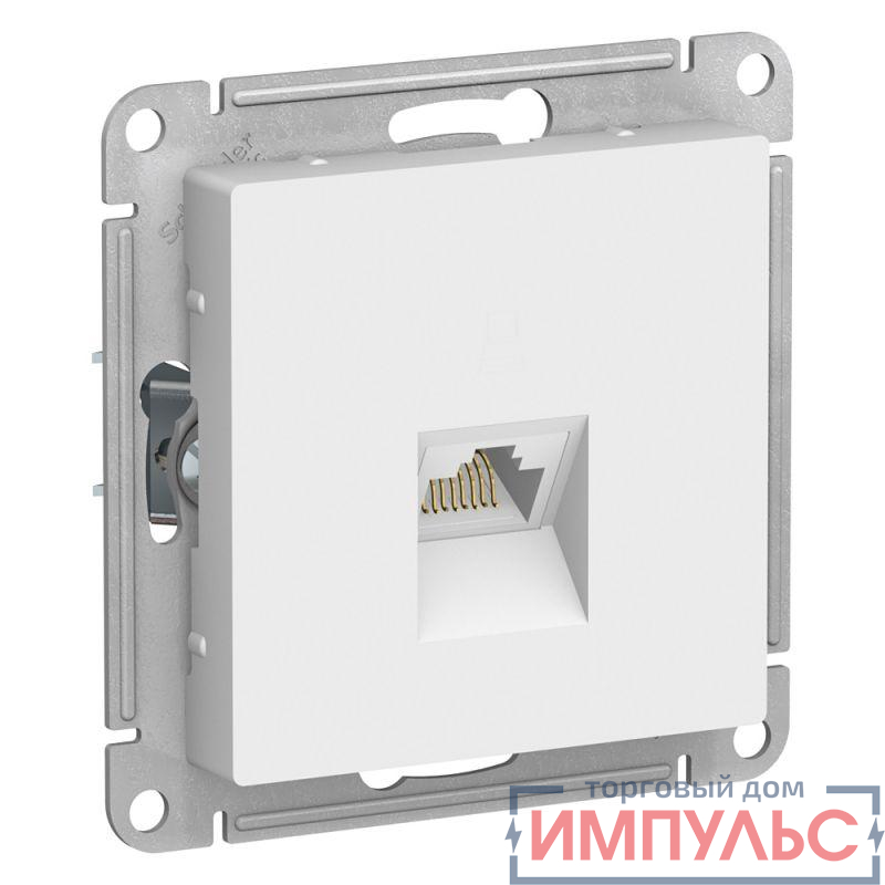 Механизм розетки компьютерной AtlasDesign RJ45 кат. 6А бел. SchE ATN000186