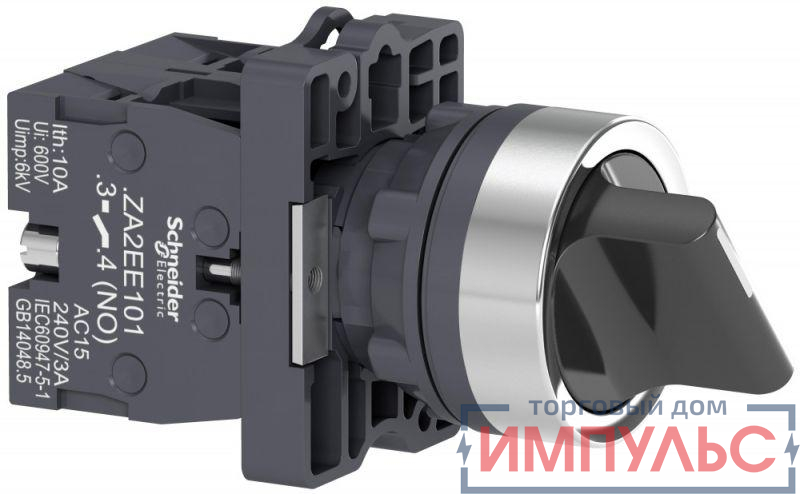 Переключатель 2NO короткий 3 поз. возвр. в центр SchE XA2ED53