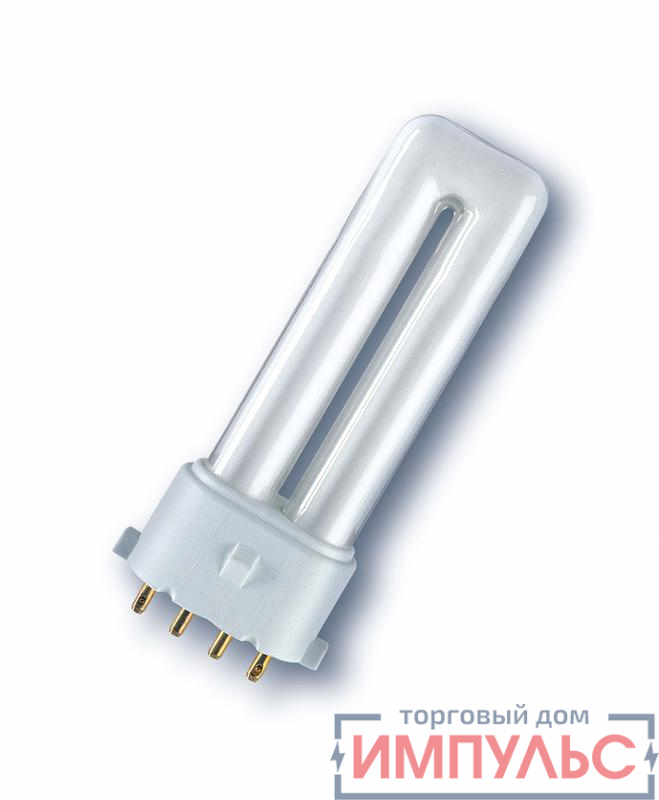 Лампа люминесцентная компакт. DULUX S/E 9W/827 2G7 OSRAM 4050300017655