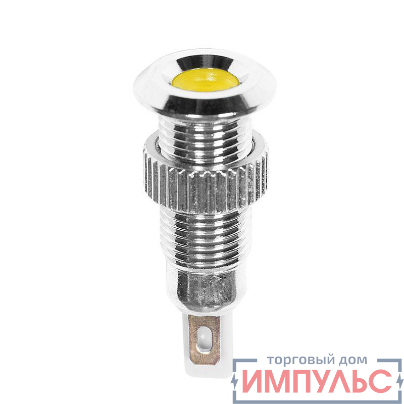 Индикатор металл. d8 220В подсветка желт. LED Rexant 36-4722