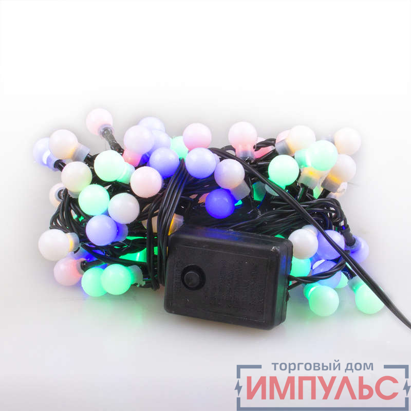Гирлянда "Цветные шарики" LDBL080M-10-C 80 светодиод. контроллер 4м разноцв. SHLights 4610003324988