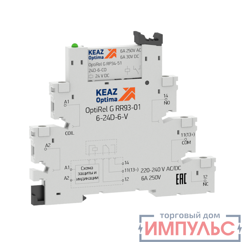 Модуль релейный OptiRel G RM38-51-24D-6-V-CO-G КЭАЗ 280990