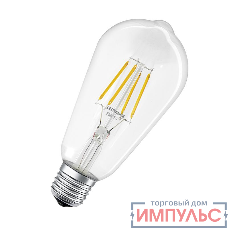 Лампа светодиодная SMART+ Filament Edison Dimmable 60 6Вт/2700К E27 LEDVANCE 4058075208575