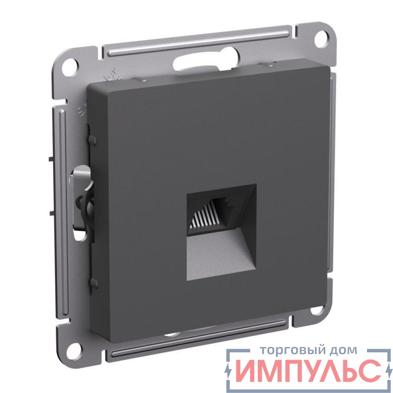 Розетка компьютерная AtlasDesign RJ45 кат.5E механизм базальт SE ATN001483