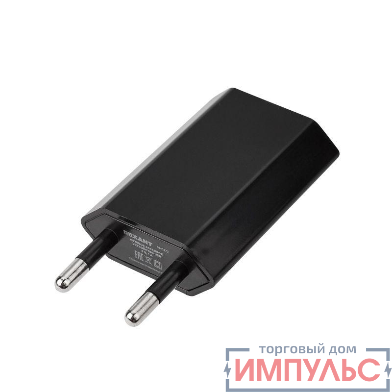 Устройство зарядное сетевое для iPhone/iPad USB 5В 1А черн. Rexant 16-0272 3