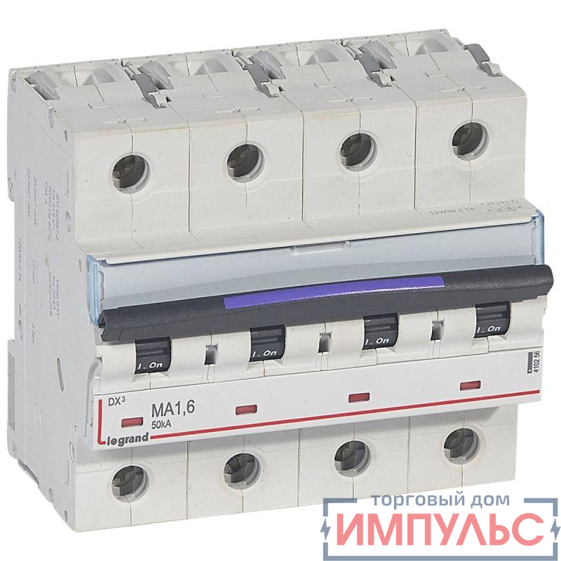 Выключатель автоматический модульный 4п MA 1.6А 50кА DX3 Leg 410256