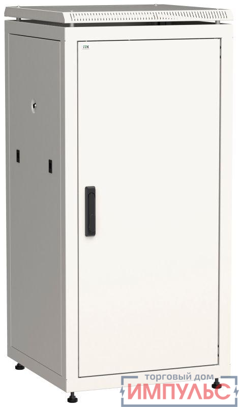 Шкаф сетевой 19дюйм LINEA N 24U 600х600мм металлическая передняя дверь сер. ITK LN35-24U66-M