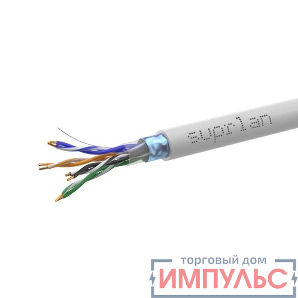 Кабель витая пара F/UTP кат.5E 4х2х24AWG solid Cu PVC In. Median 305м (м) SUPRLAN 01-1033-1