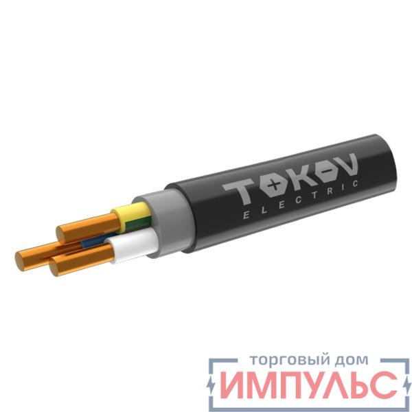 Кабель TOKOV ELECTRIC ППГнг(А)-HF 3х2.5 ОК (N PE) 0.66кВ (уп.100м) ТХМ00409106