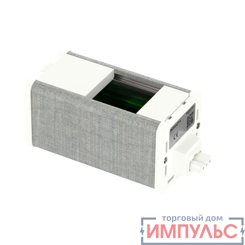 Блок Unica System+ пустой для VDI (45х45) бел./сер. ткань SchE INS44214