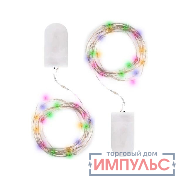 Гирлянда DC-G05-20MS2 20LED RGB 2xCR2032и(в компл.) (уп.2шт) ФАZА 5047990