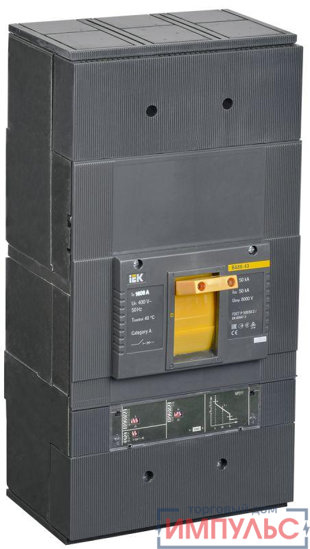 Выключатель автоматический 3п 1600А 50кА ВА 88-43 электр. расцеп. MP 211 IEK SVA61-3-1600