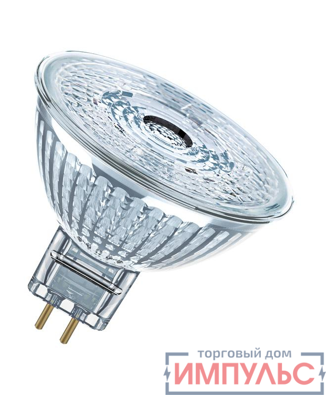 Лампа светодиодная LED Star MR16 3.8Вт (замена 35Вт) прозр. 2700К тепл. бел. GU5.3 350лм угол пучка 36град. 12В (уп.2шт) OSRAM 4058075260276
