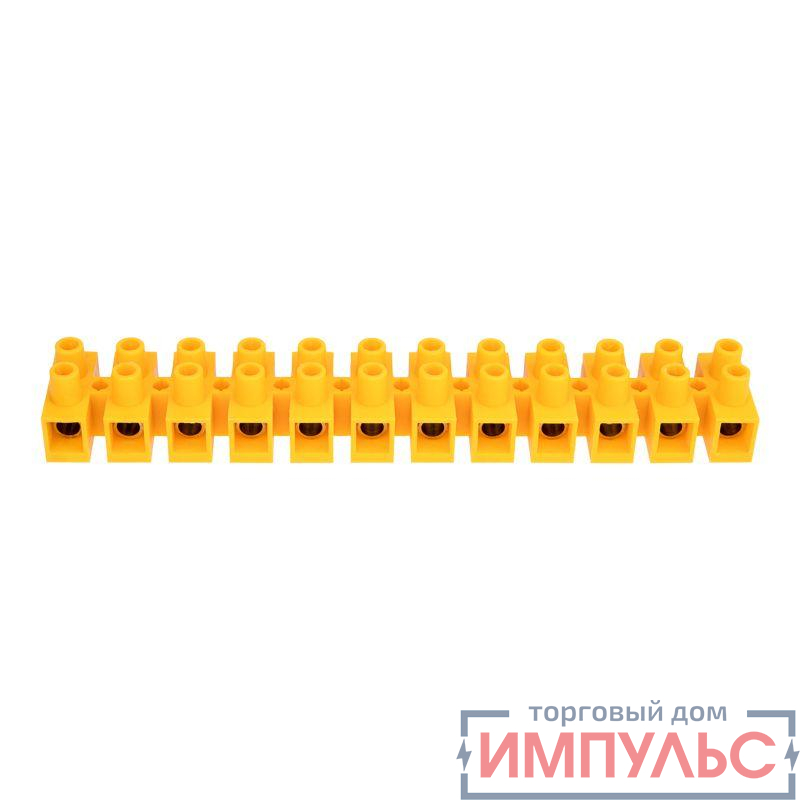 Колодка клеммная винтовая KВ-40 25-40 ток 100А полиэтилен желт. (уп.10шт) Rexant 07-5040-3