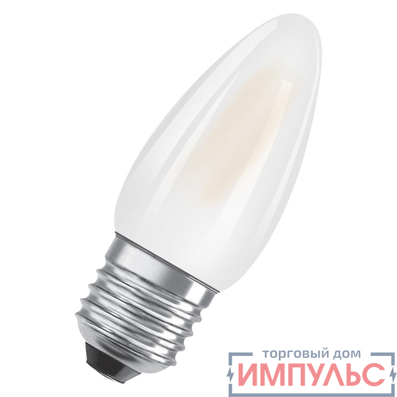 Лампа светодиодная филаментная Retrofit B 4Вт (замена 40Вт) матов. 2700К тепл. бел. E27 470лм угол пучка 300град. 220-240В OSRAM 4058075437265