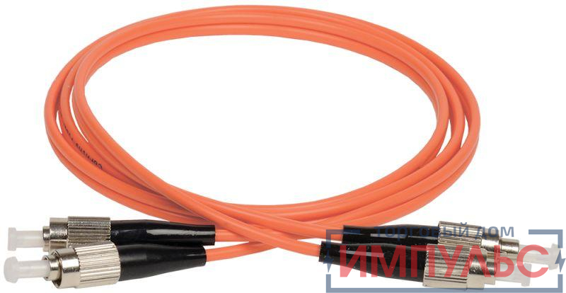 Патч-корд оптический коммутационный соединительный для многомодового кабеля (MM); 50/125 (OM2); FC/UPC-FC/UPC (Duplex) (дл.1м) ITK FPC50-FCU-FCU-C2L-1M