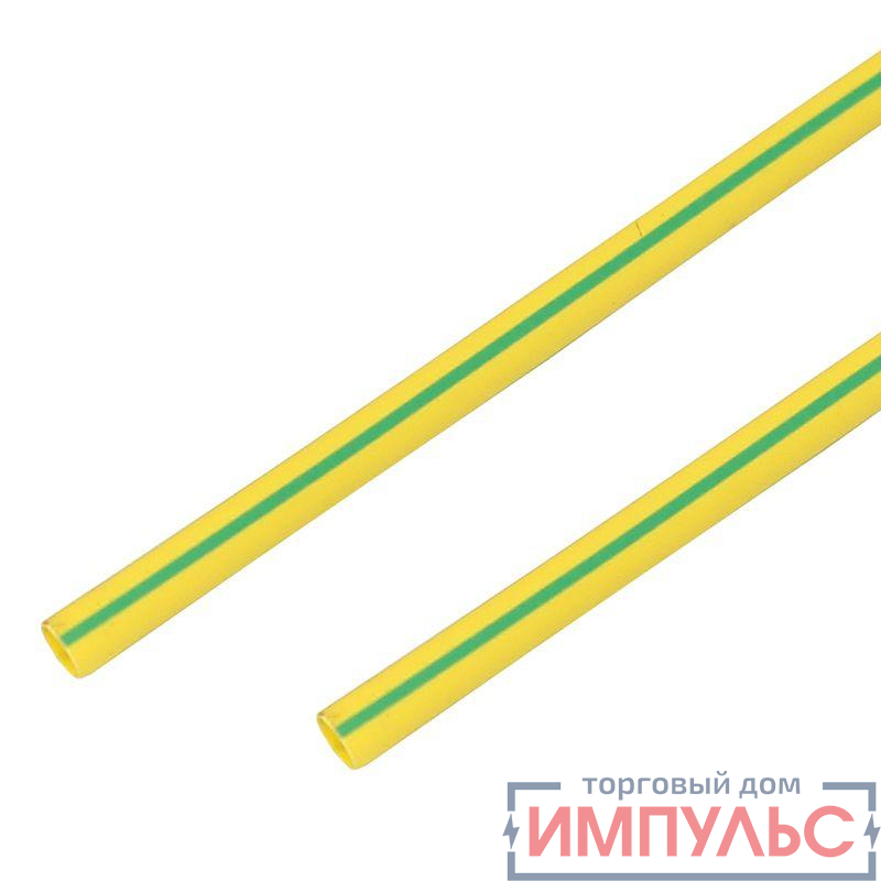 Трубка термоусадочная 16/8.0 мм желт./зел. 1м (уп.50шт) PROCONNECT 55-1607