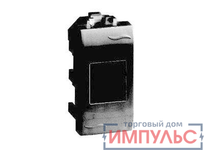 Розетка компьютерная 1-м СП Brava 1мод. RJ45 5E черн. DKC 77646N