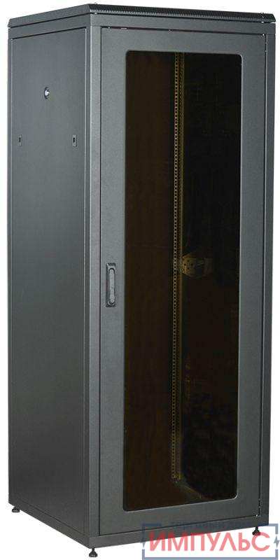 Шкаф сетевой LINEA N 38U 800х800мм стекл. передняя дверь задняя металлическая черн. ITK LN05-38U88-GM