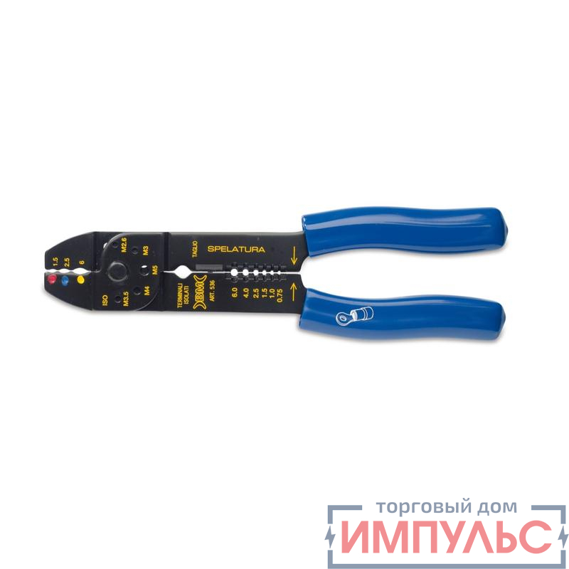Пресс-клещи для изолированных кабельных наконечников 0.5-6кв.мм BM BM-536