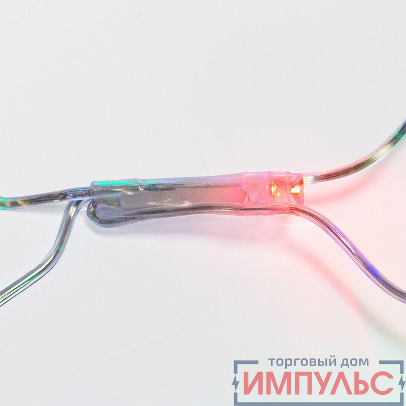 Гирлянда светодиодная "Сеть" 1.5х1.5м 150LED мультиколор 12Вт 220-240В IP20 с контроллером 8 режимов провод ПВХ прозр. Neon-Night 215-129