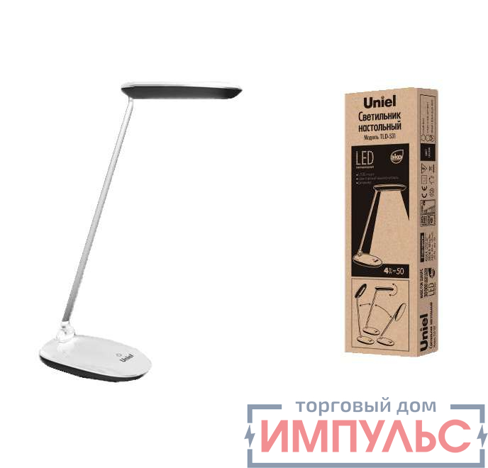 Светильник светодиодный TLD-531 White/LED/400лм/4500К/Dimmer бел. Uniel UL-00000805