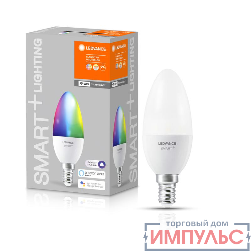 Лампа светодиодная SMART+ WiFi Candle Multicolour 40 5Вт/2700-6500К E14 LEDVANCE 4058075485570