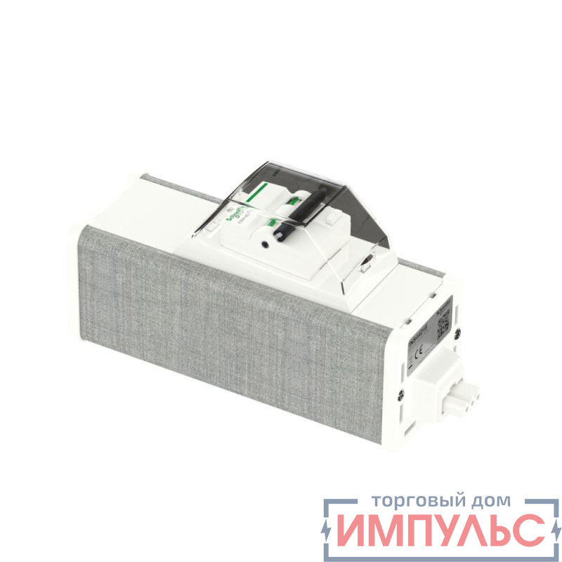 Блок Unica System+ с диф. автоматом A9D17216 бел./сер. ткань SchE INS44218