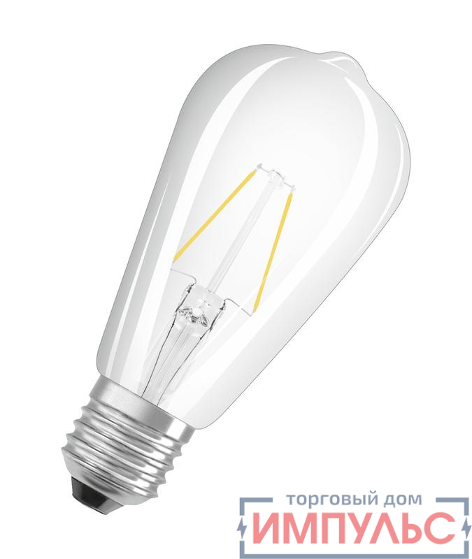 Лампа светодиодная филаментная Retrofit ST64 2.5Вт (замена 25Вт) прозр. 2700К тепл. бел. E27 250лм угол пучка 300град. 220-240В OSRAM 4058075436763
